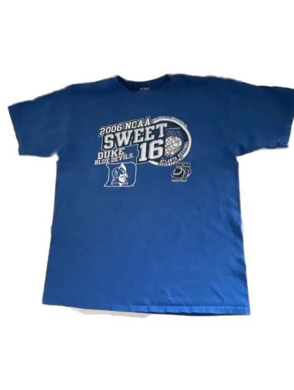 Vintage 2006 NCAA Sweet 16 Duke Blue Devils T-Shirt Blue Sz L Purchased at‎ Game